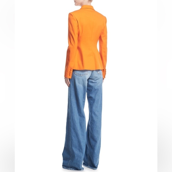 Oscar De La Renta Blazer Stretch Wool Gabardine Jacket Size 2 Small fits M NWOT - Picture 5 of 6